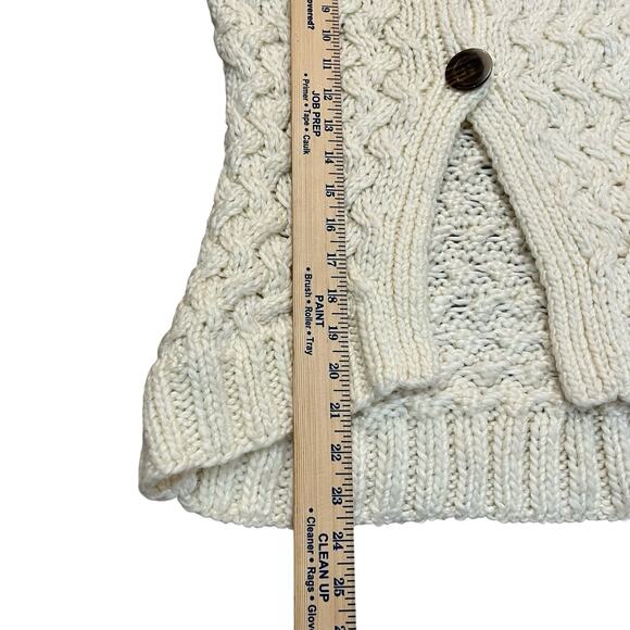 Y2K Bebe Chunky Fisherman Cardigan Sweater XS Cable Knit Button Down Fitted - Picture 13 of 13